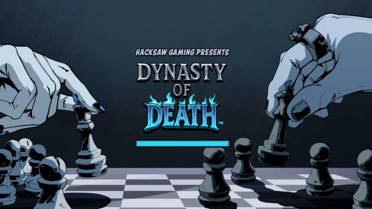Tampilan visual slot Dynasty of Death dengan tema mitologi Yunani yang gelap